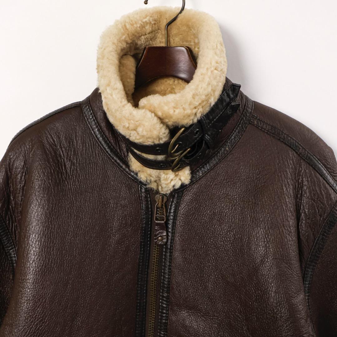 H4491◾️AMP TYPEB-3　レザー90年代ムートンフライトジャケット