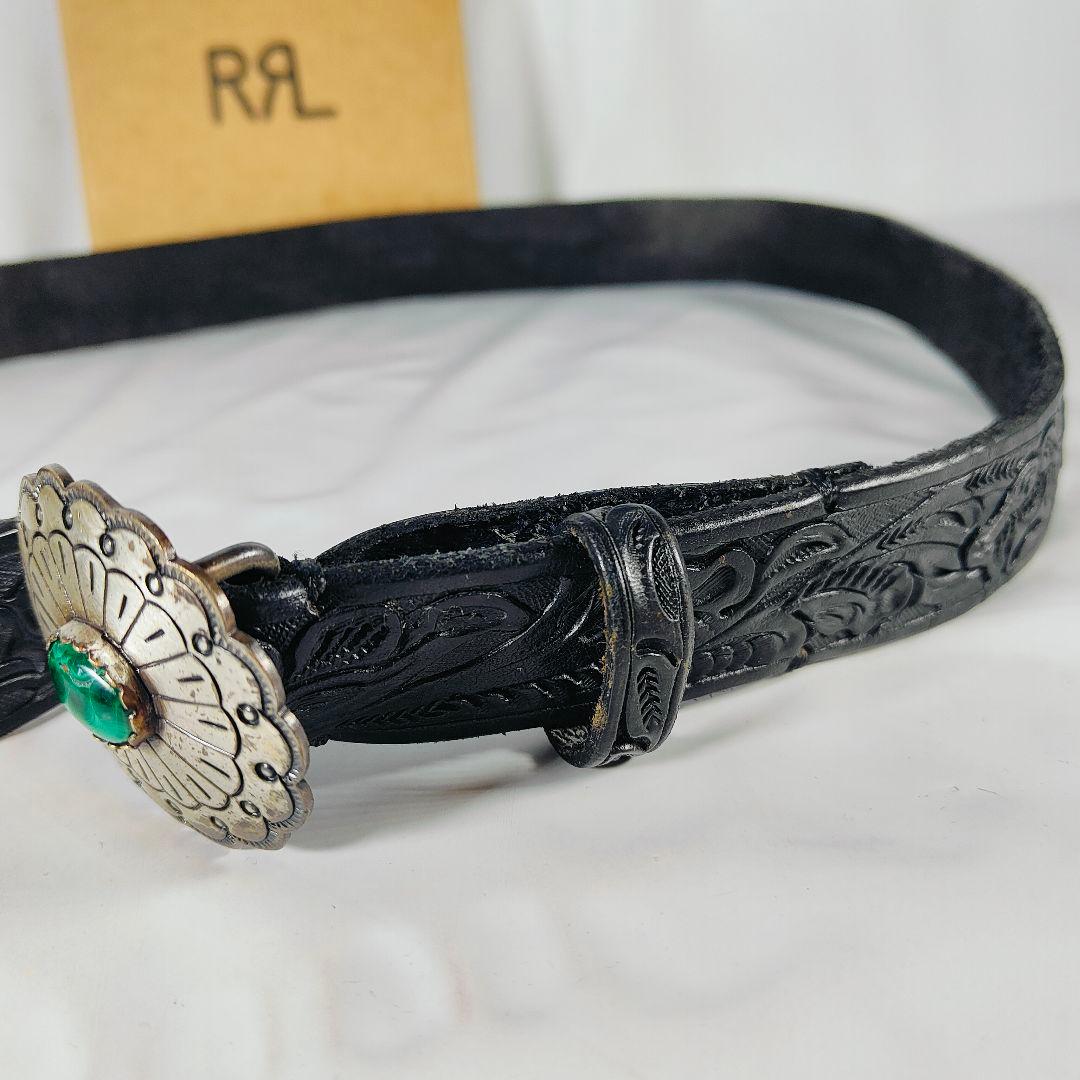 【極上ヴィンテージ品】PRL ラルフローレン　高級ターコイズコンチョドレスベルト