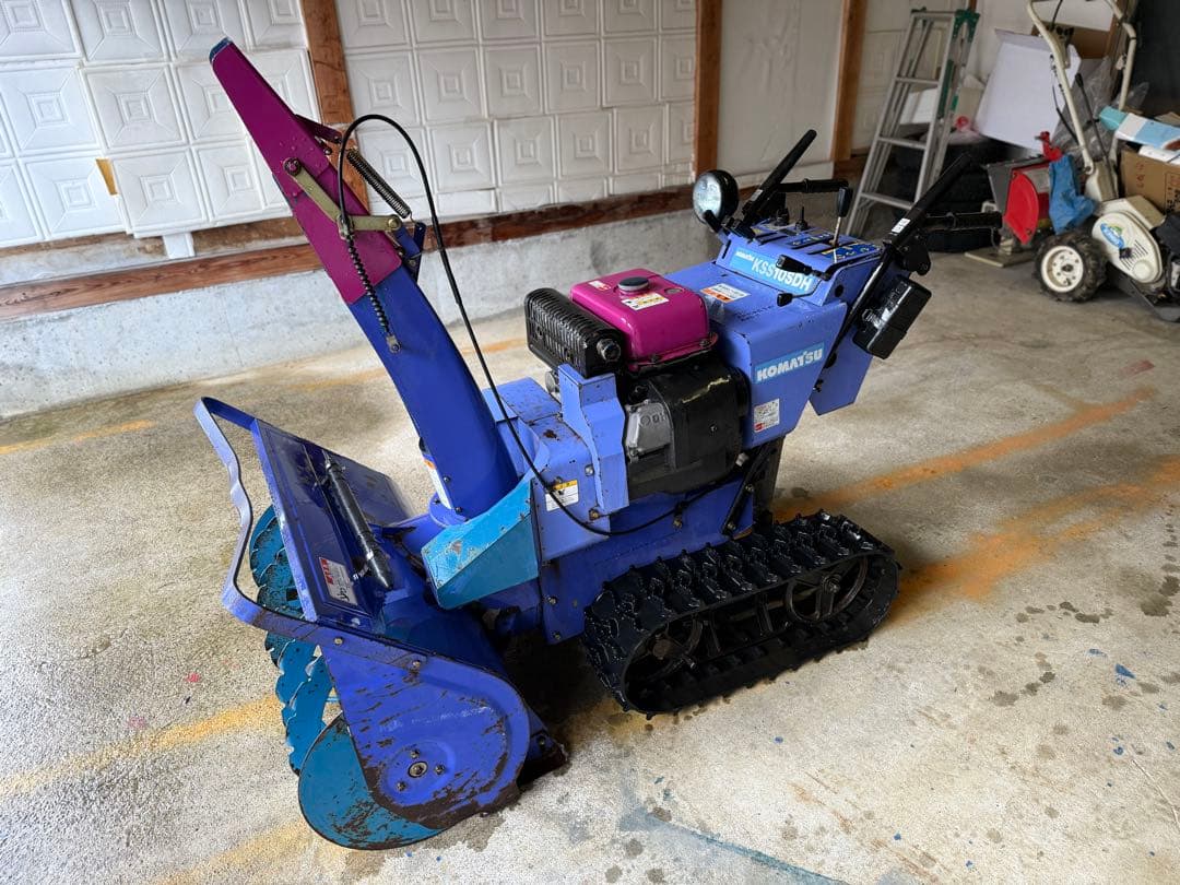 「新潟県長岡発」コマツ除雪機KSS10SDH 10馬力除雪幅80cm動作確認済み
