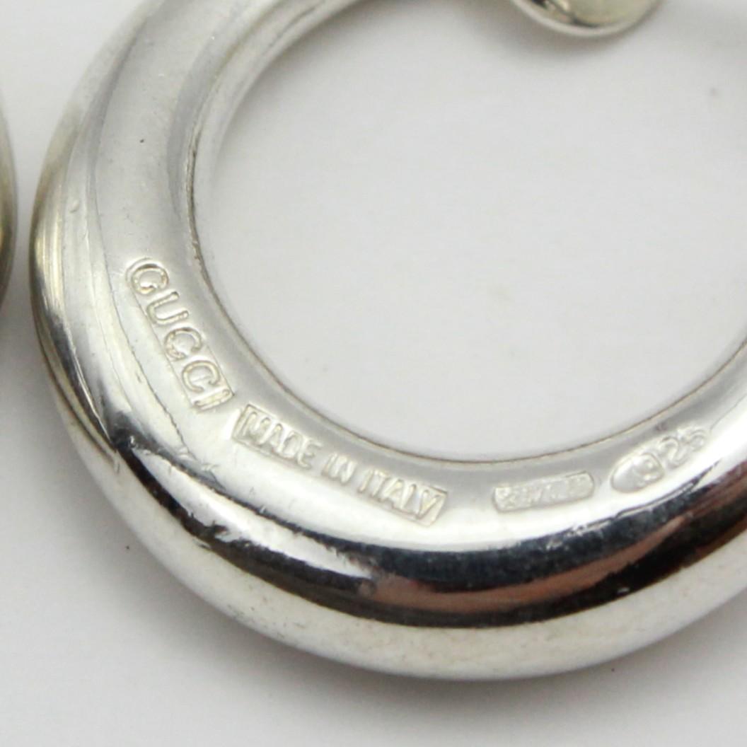 美品 GUCCI グッチ アクセサリー フープ シルバー ピアス イヤリング