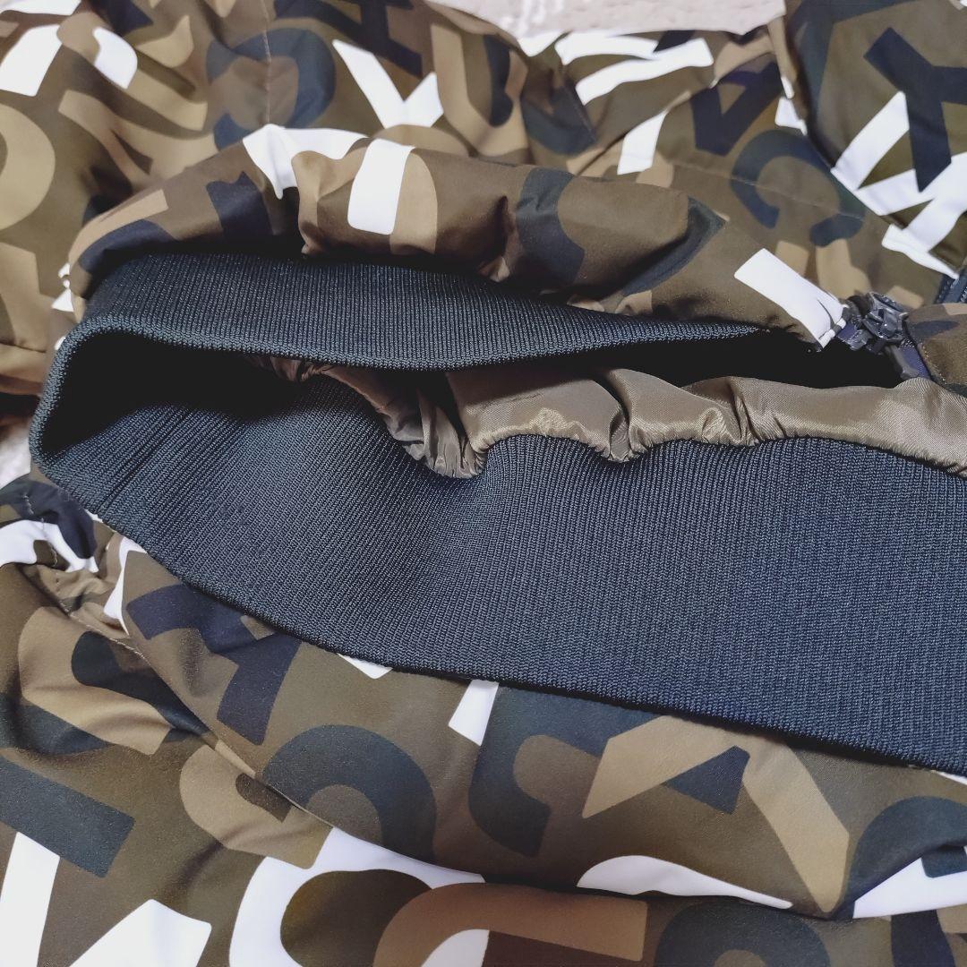 ジャックバニー 中綿ジャケット カーキ×白 英字総柄 シリコンワッペン サイズ5