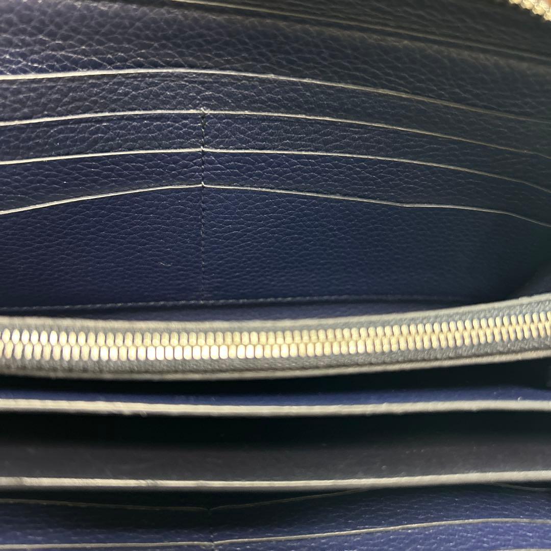 dunhill ダンヒル ボストンブルドッグ オーガナイザー 財布 紺色 レザー