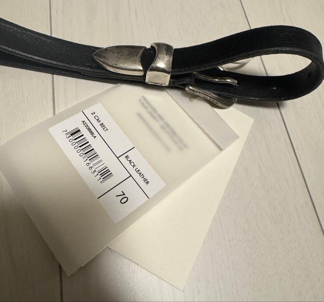 OUR LEGACY ブラックレザー ベルト 70