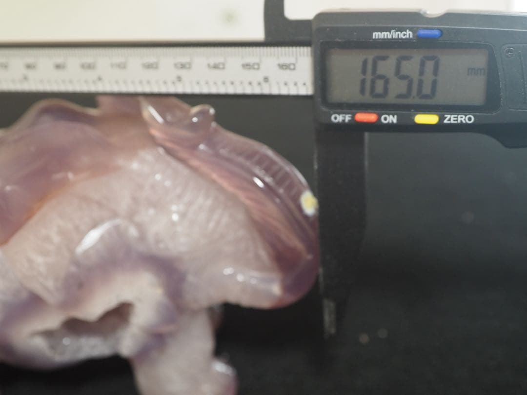 瑪瑙 ジオード 象の置物