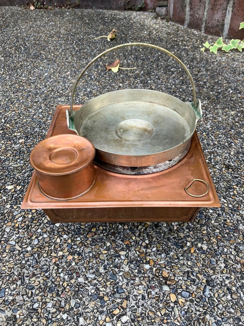 昭和レトロ当時物　銅兼　古道具 純銅製の銅壷 湯燗器 熱燗器　銅壷 銅壺 古民具