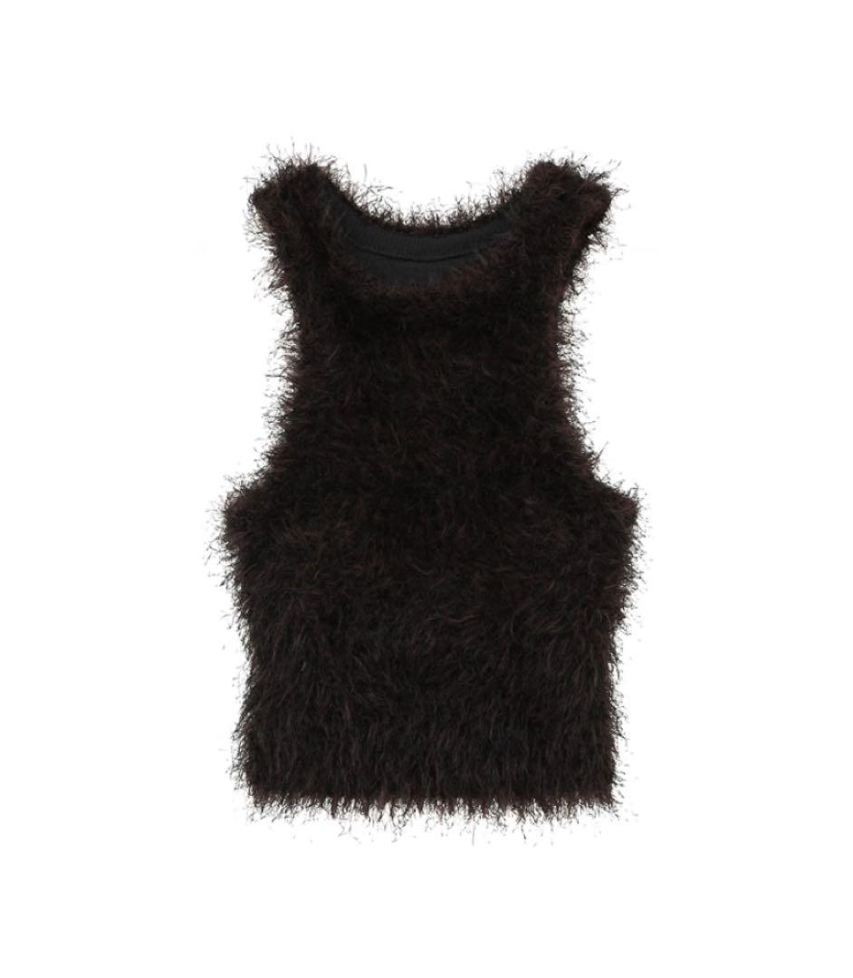 【CLANE】SHAGGY AMERICAN SLEEVE KNIT TOPS