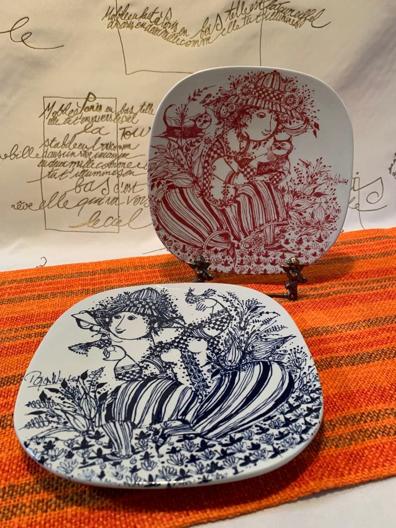 ビヨンヴィンブラッド　特価！可愛いニモール窯2枚セット・ペアで飾って下さい！