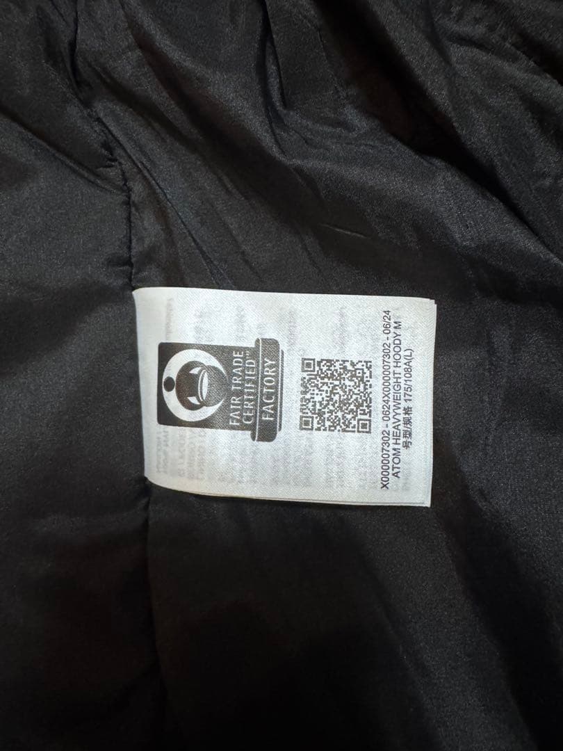 【値下げ】ARC'TERYX アトムヘビーウェイトフーディ　ブラックL