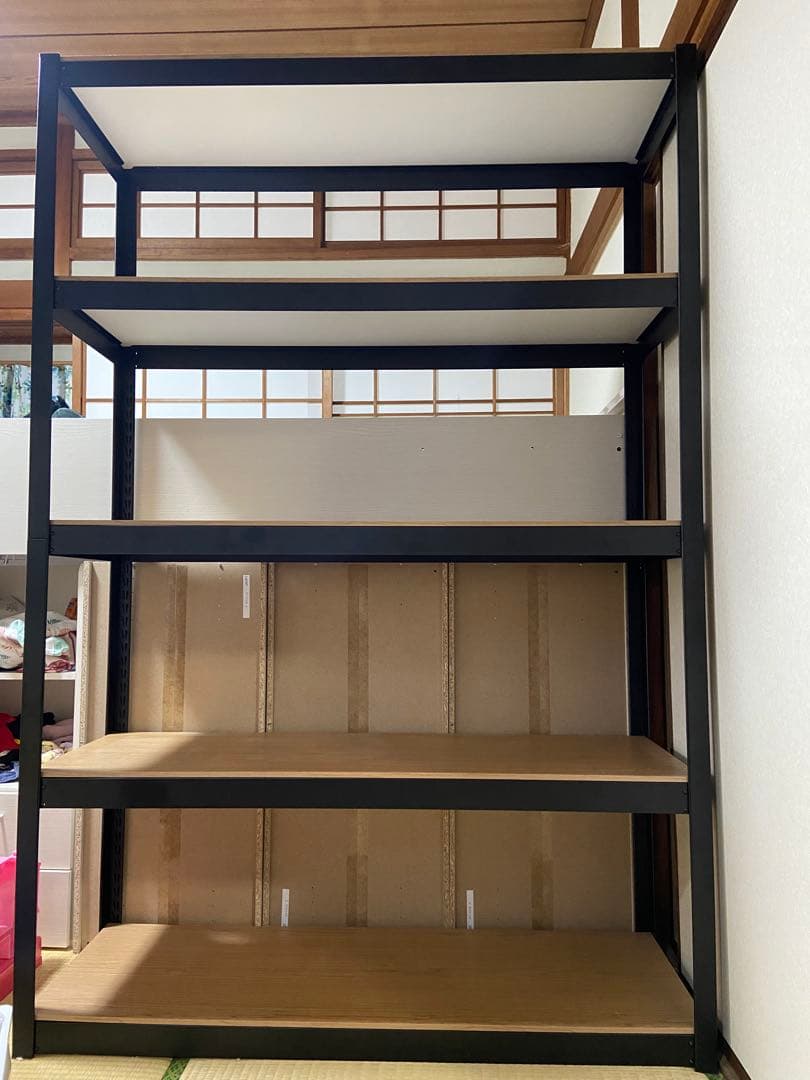 DANT スチールラック 180cm ブラック 5段