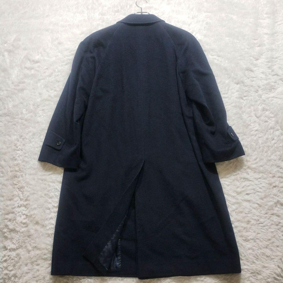 極上品　カシミヤ100％　ロロピアーナ社製　ステンカラーコート　S〜M　ネイビー