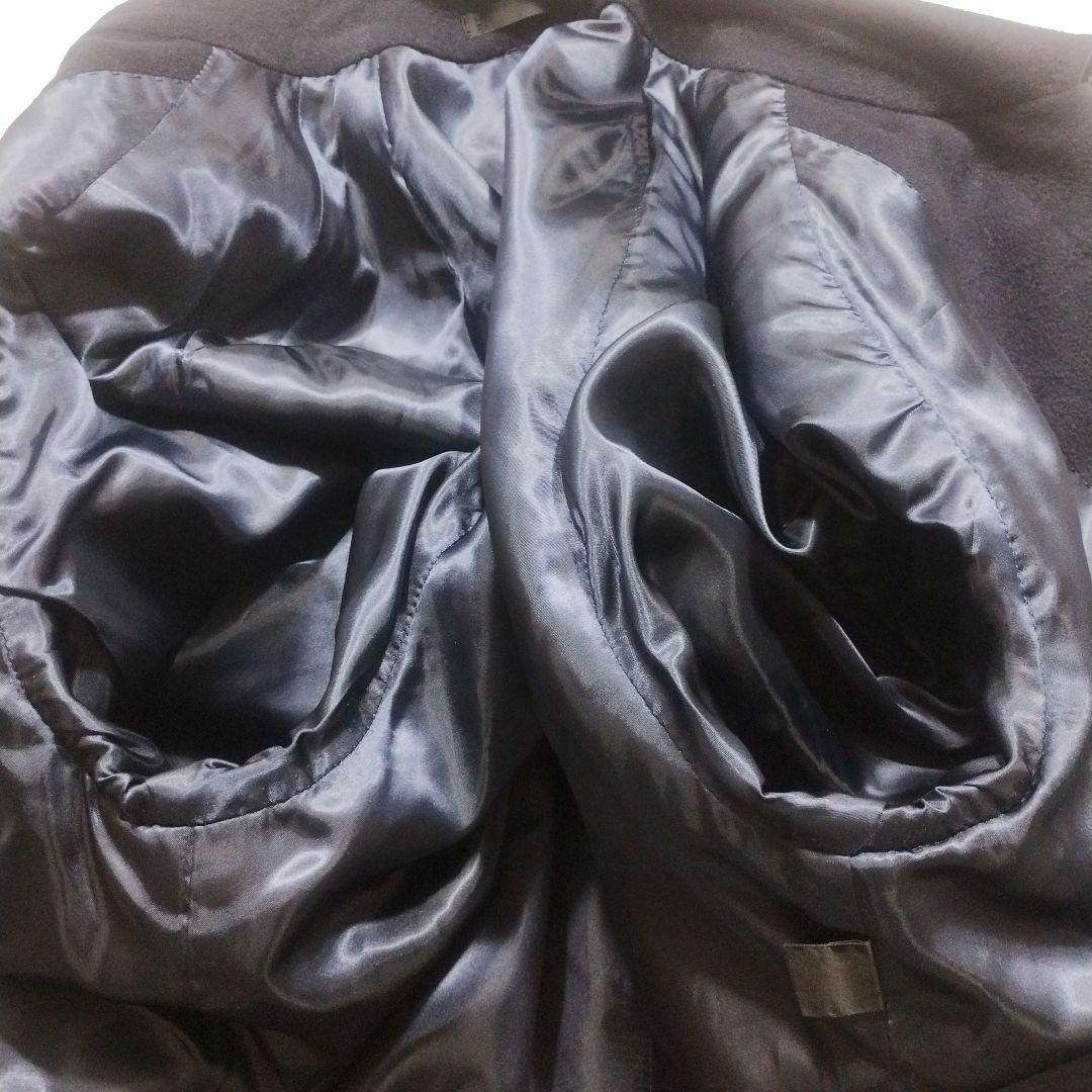 極上品　カシミヤ100％　ロロピアーナ社製　ステンカラーコート　S〜M　ネイビー