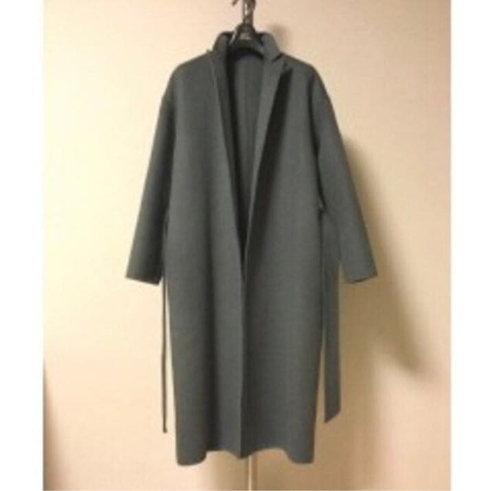 【美品】HAUNT ウールリバーコート/38/カーキ