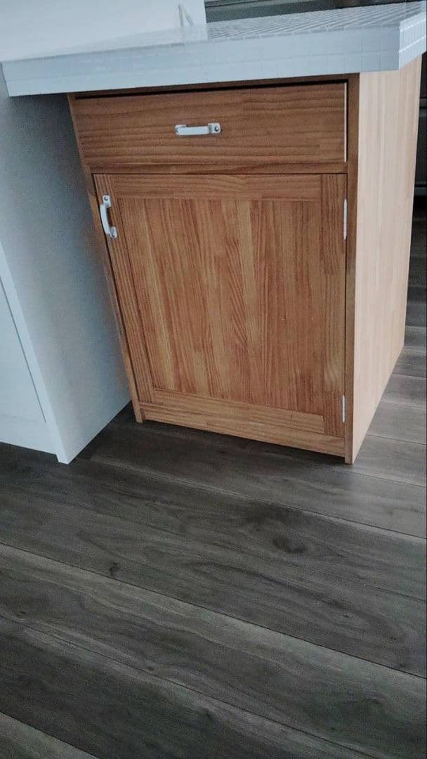 MOMO NATURAL 木製キッチンカウンター タイル天板付き