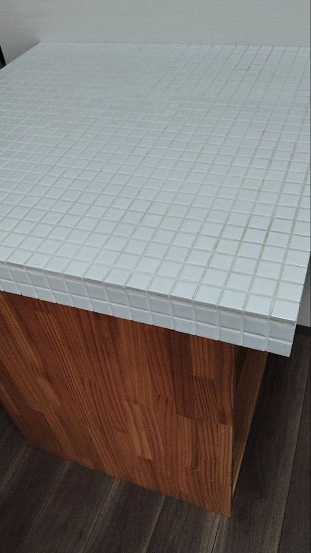 MOMO NATURAL 木製キッチンカウンター タイル天板付き