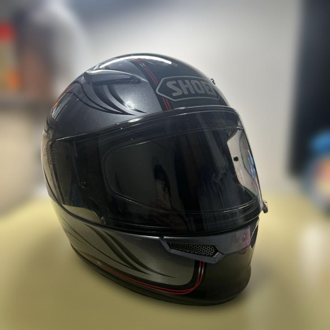 美品　SHOEI フルフェイスヘルメット グレー/ブラック　M 転倒歴なし