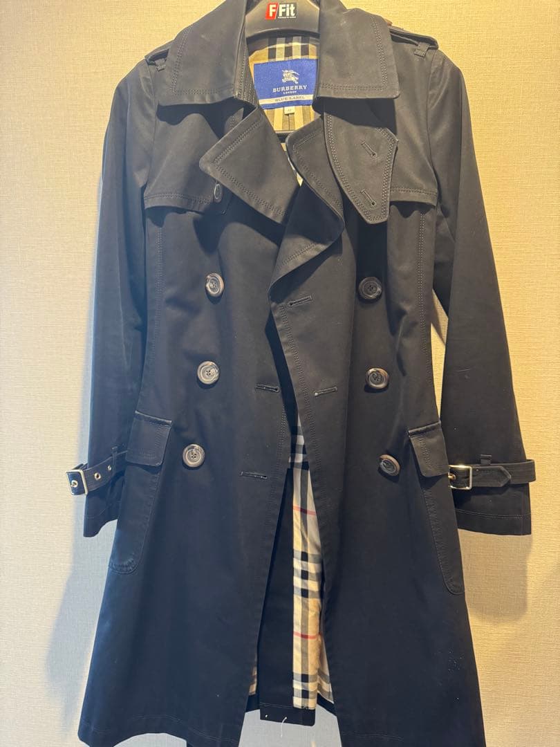 バーバリー ブラック トレンチコート 38