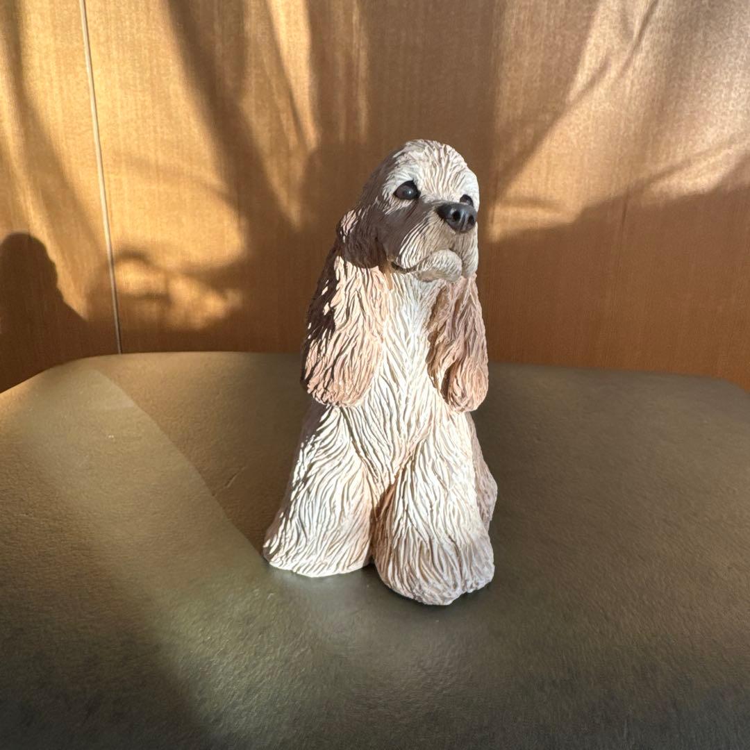 コッカースパニエル 置物　バフ　サンディキャスト