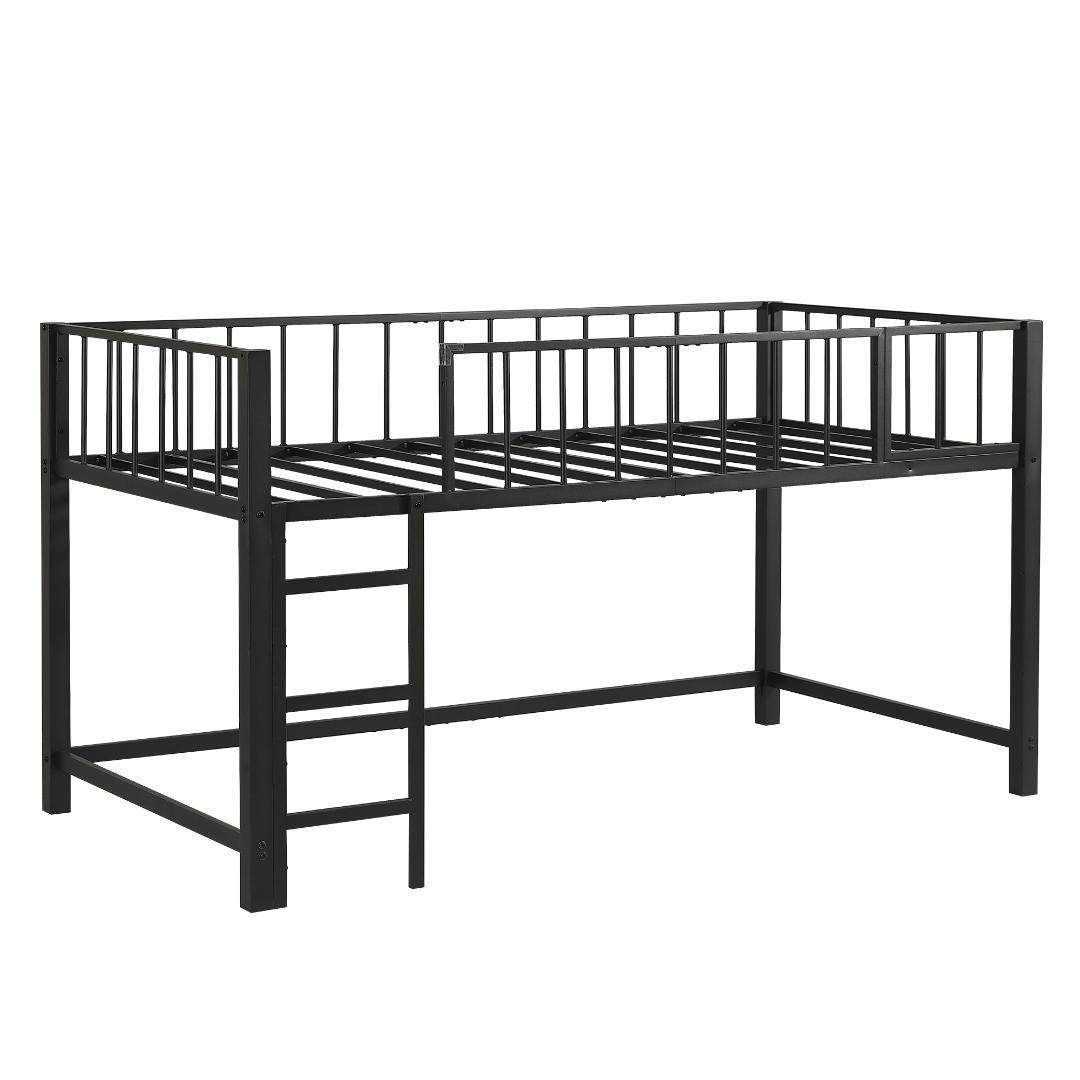 限定価格！ロフトベッド　シングル　高さ110cm　子供部屋に最適　BLACK