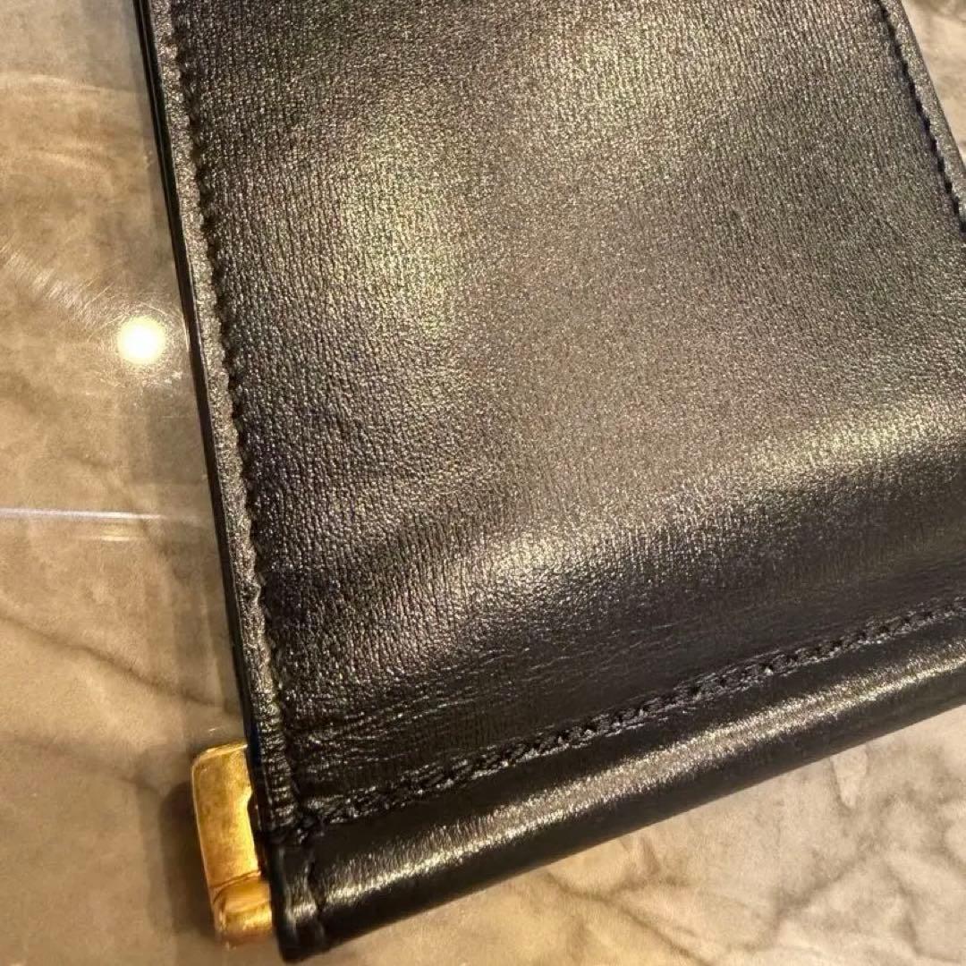 YSL ブラックレザー マネークリップ　美品