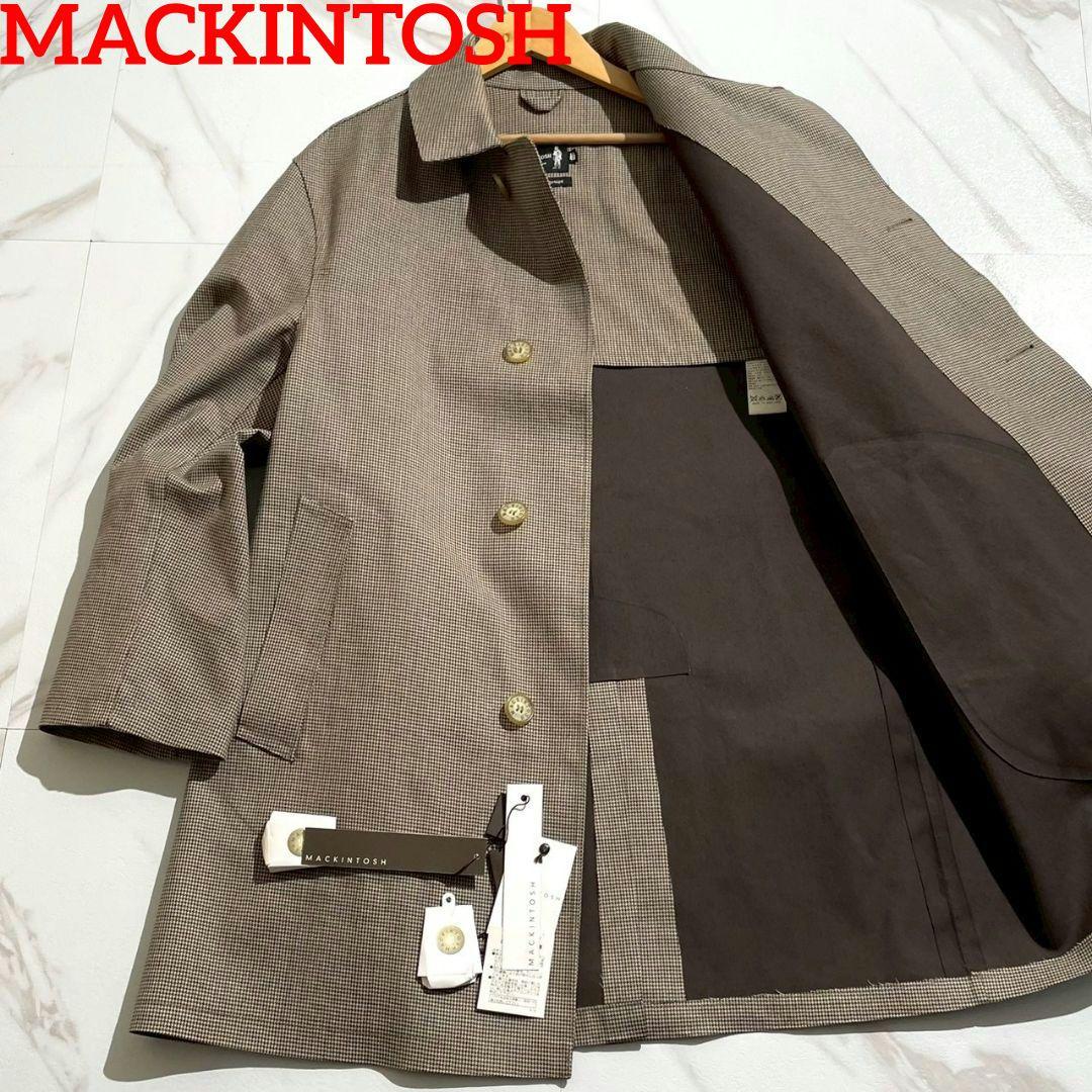 Mackintosh ダンケルド ゴム引きコート ステンカラー カーキ系 L相当