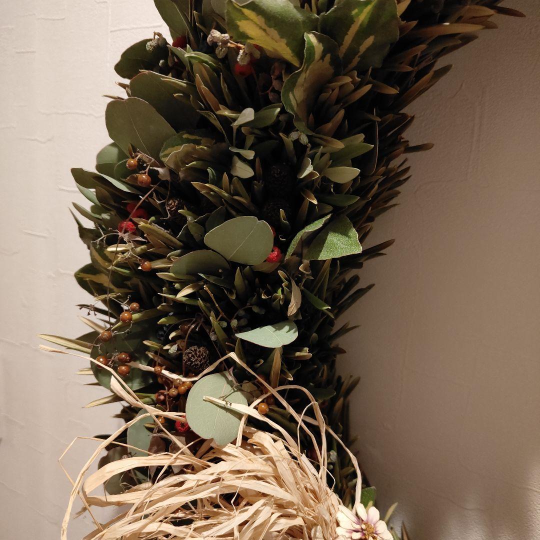 特大リース 直径55cm &スワッグセット オリーブ ユーカリポポラスお正月飾り