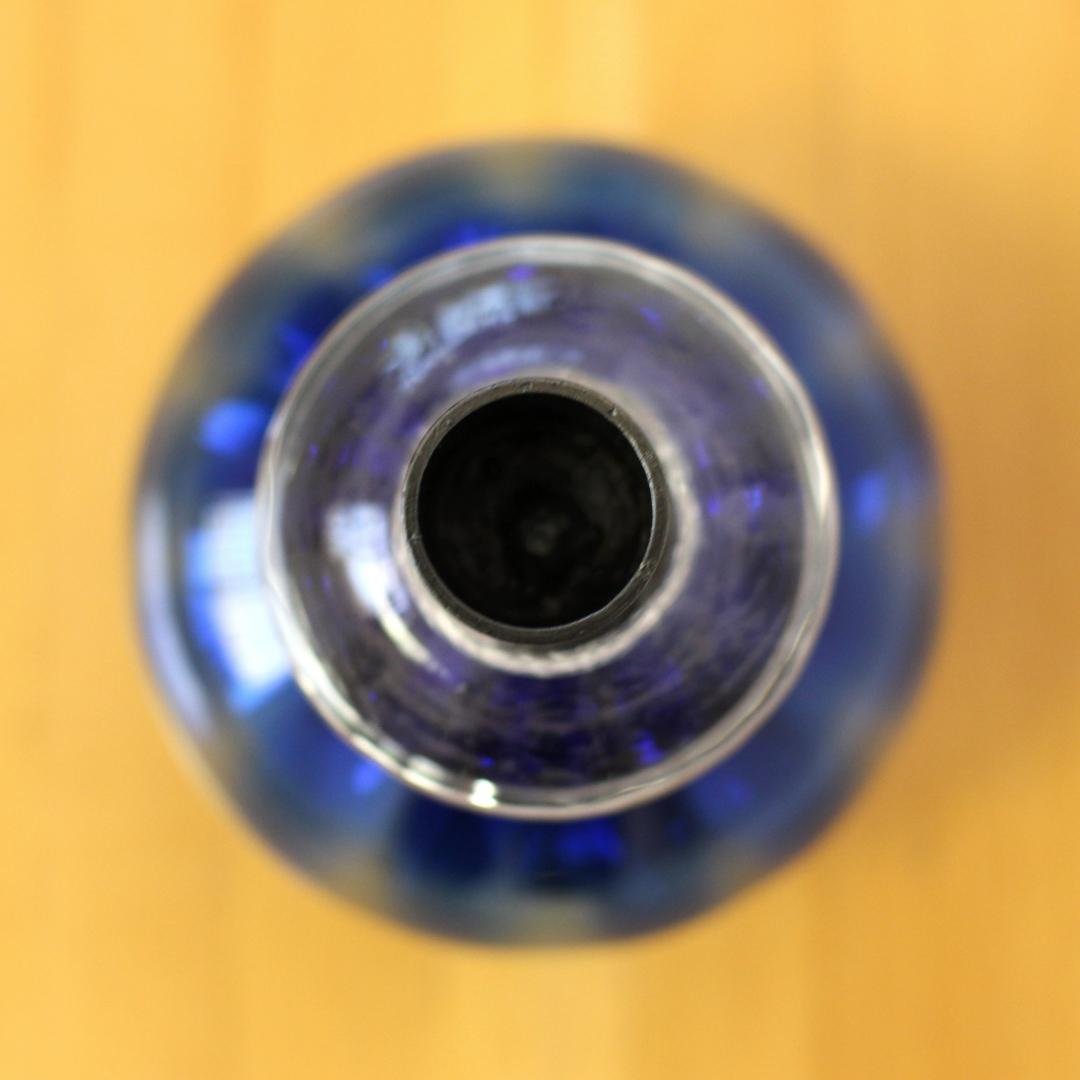 【美品】エリックホグラン　キャンドルスタンド オニオン型　ブルー 02