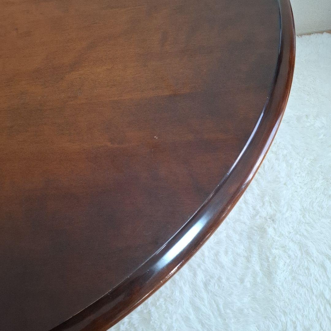 【状態良好】飛騨産業 円形 ダイニングテーブル キツツキマーク