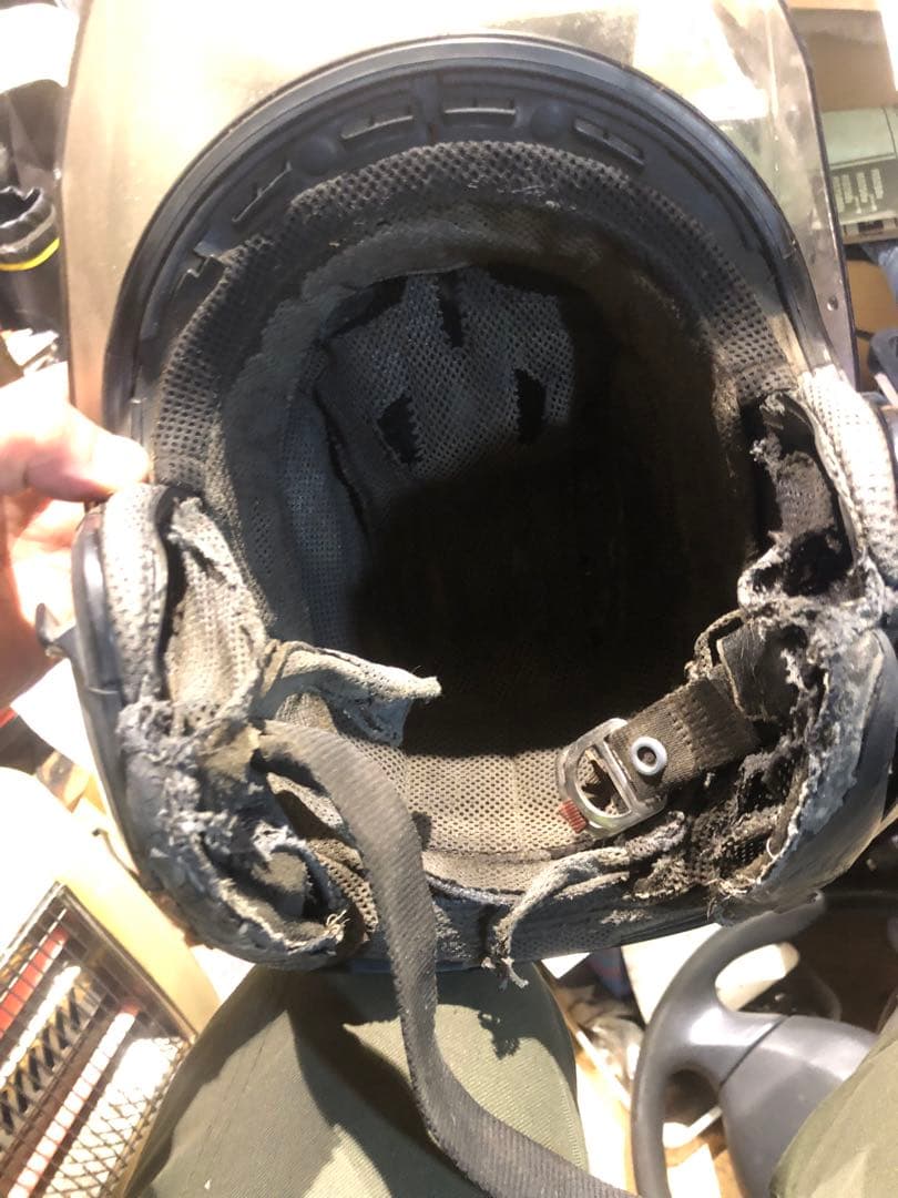 ジャンクSHOEI J-forceⅢシルバー XL JフォースⅢ リペア前提