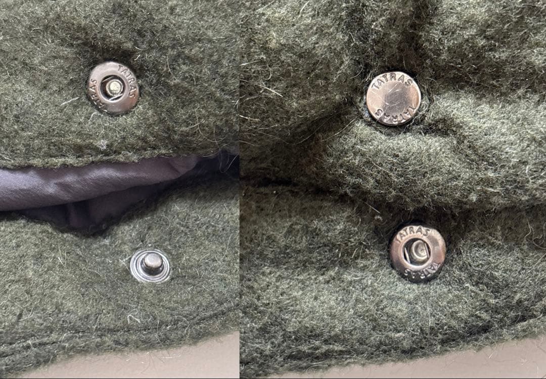 2/14終◆高級大きいサイズ【TATRAS】04 ウール モヘヤ ポンチョダウン