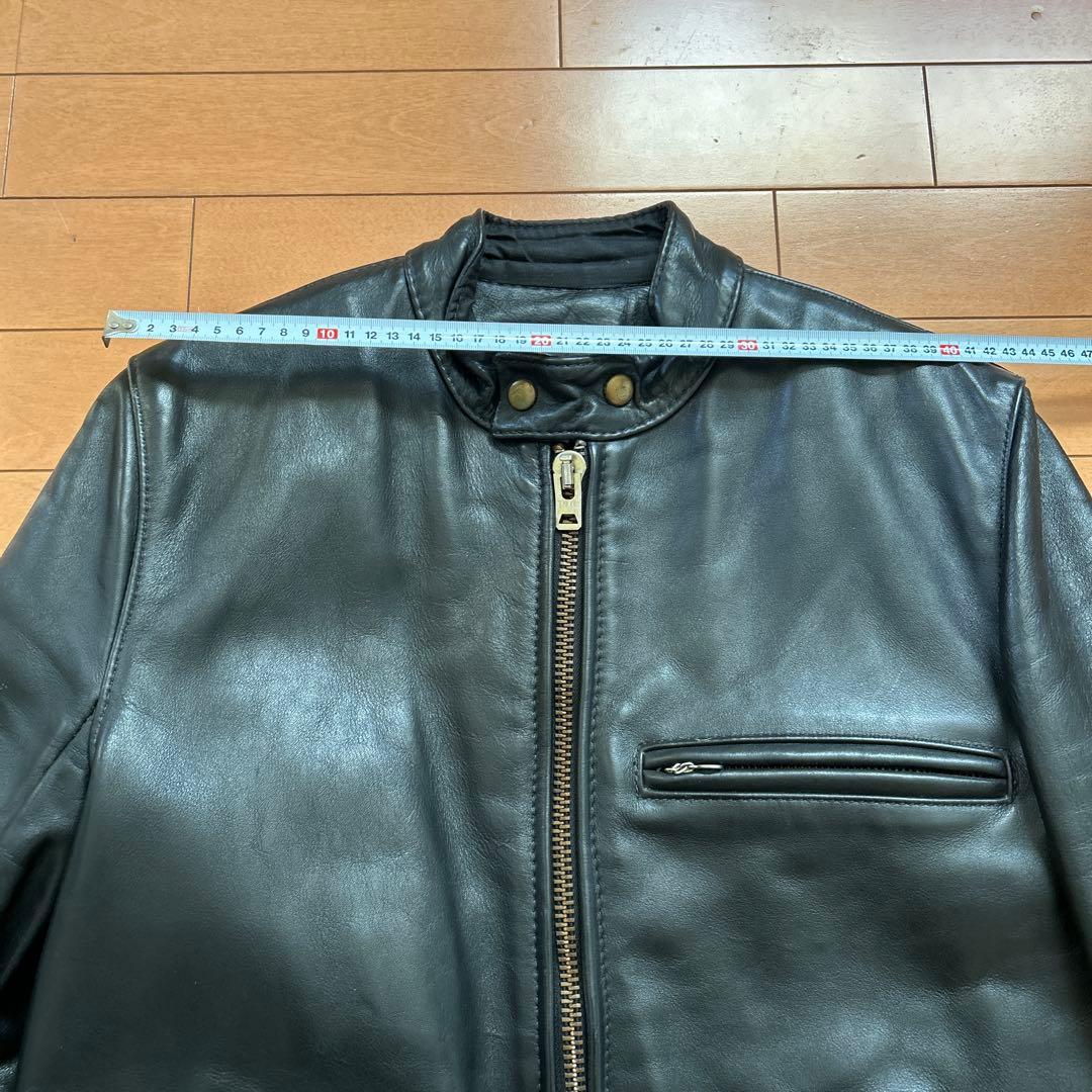 VANSON バンソン モデルB 立ち襟シングルライダースジャケット