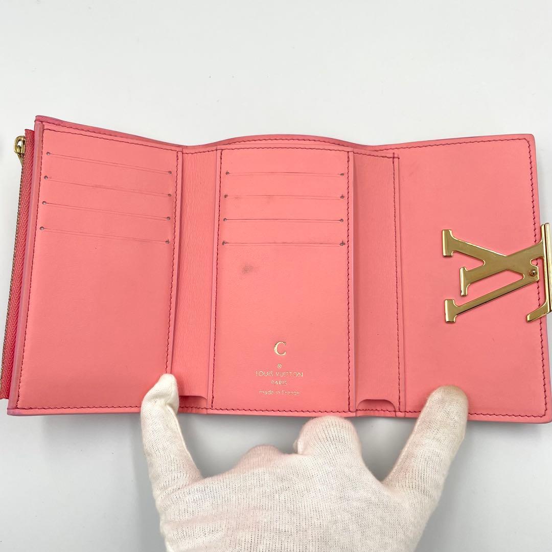 ルイヴィトン　トリヨン　ポルトフォイユ・カプシーヌ　コンパクト　三つ折り財布