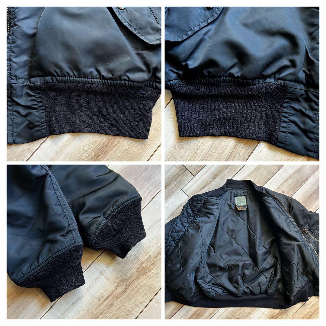Vintage 90’s Alpha MA-1 黒レアXLサイズ USA製