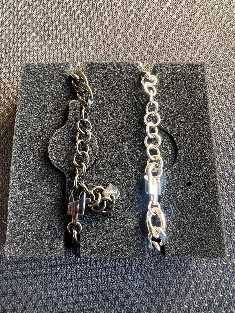 TOTWOO 遠距離タッチ ペアブレスレット 太陽と月 フィガロチェーン