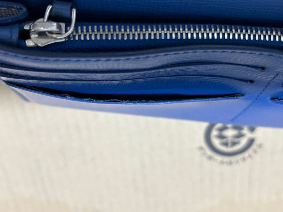 サ*ー様 ダンヒル　美品ネイビー レザー 長財布