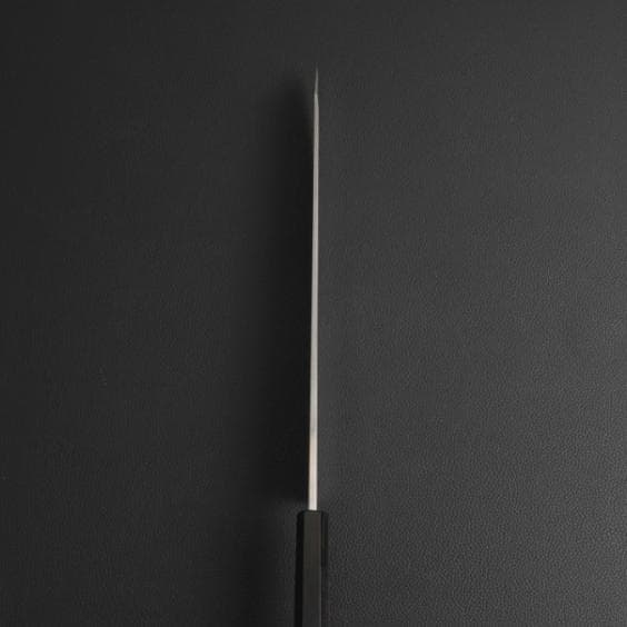 10109 勘所型切付包丁 尺寸 刺身包丁 刃は究極の切れ味 黒檀黒水牛角八角柄