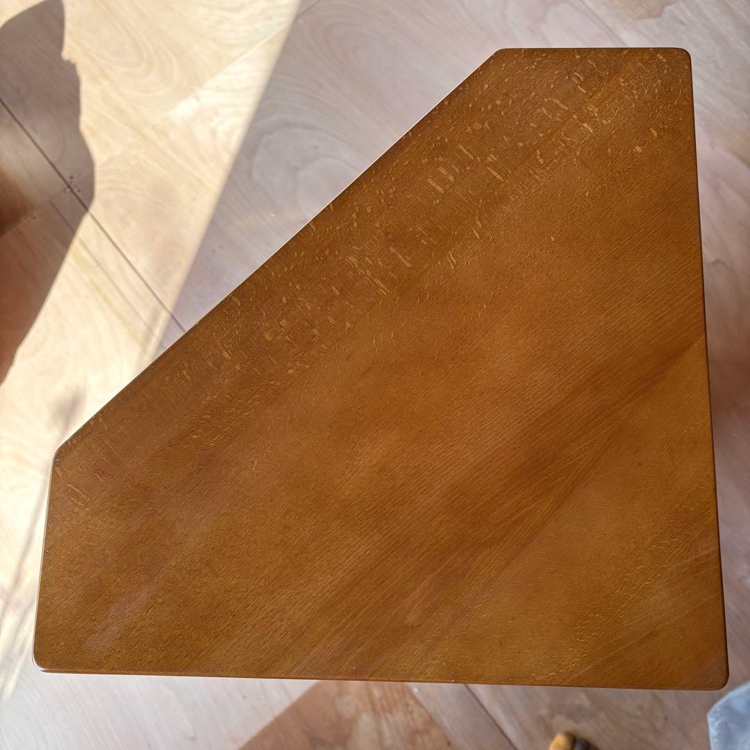 karimoku カリモク コーナーラック 三角棚 ラタン扉 昭和レトロ