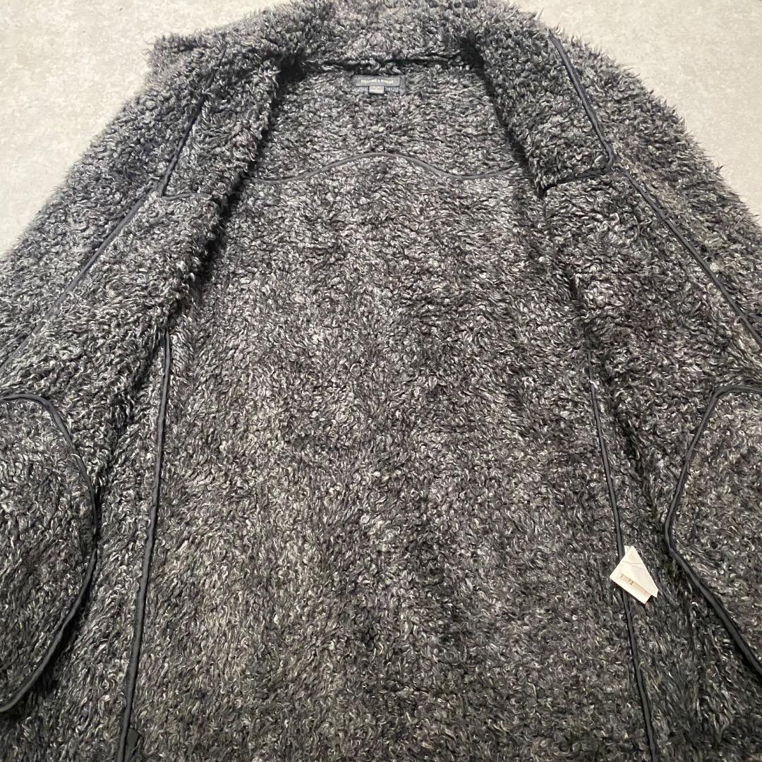 00s アーカイブ ネオお兄系 グランジ ファー 合皮 レザーコート XL