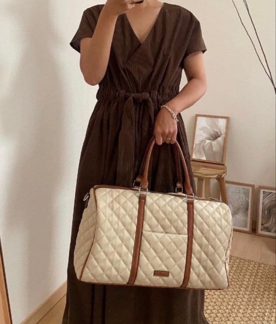 ま*め様 AMAIL キルティングボストンバッグ