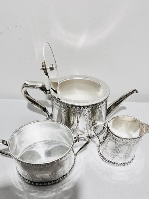 <専用です>英国アンティーク⭐️ティーポット シュガーポット ミルクポット3点