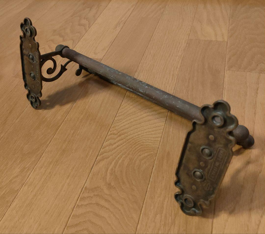 アンティーク 真鍮製 ダブルタオルバー 2連タオル掛 クラシック イタリア製 ②