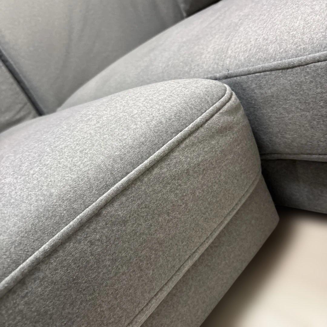 プルーフテックス L型 コーナーカウチソファ グレー クッション4個付き