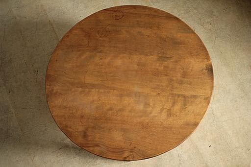 雰囲気の良い古い木製丸テーブル　ちゃぶ台　天然木　古家具　古民家　古道具