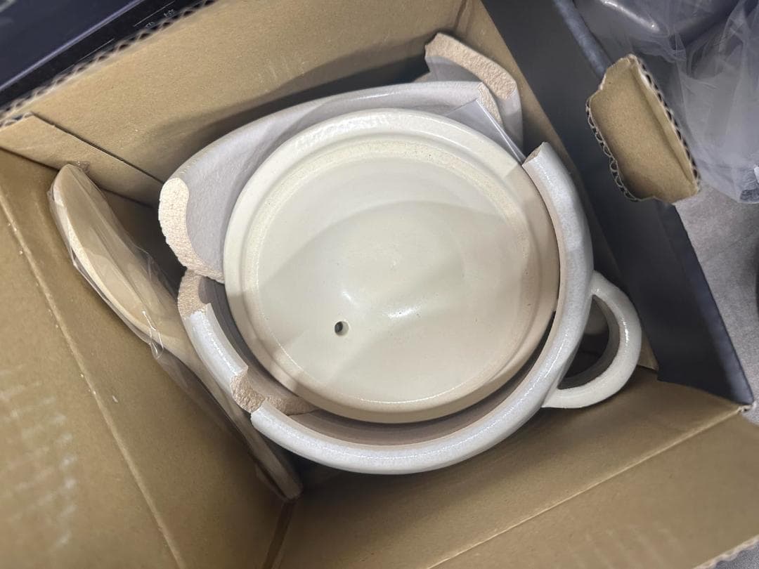 Aアンドエヌイー(&NE) 萬古焼 ごはん鍋 竹しゃもじ付 ハレとケ ブラック