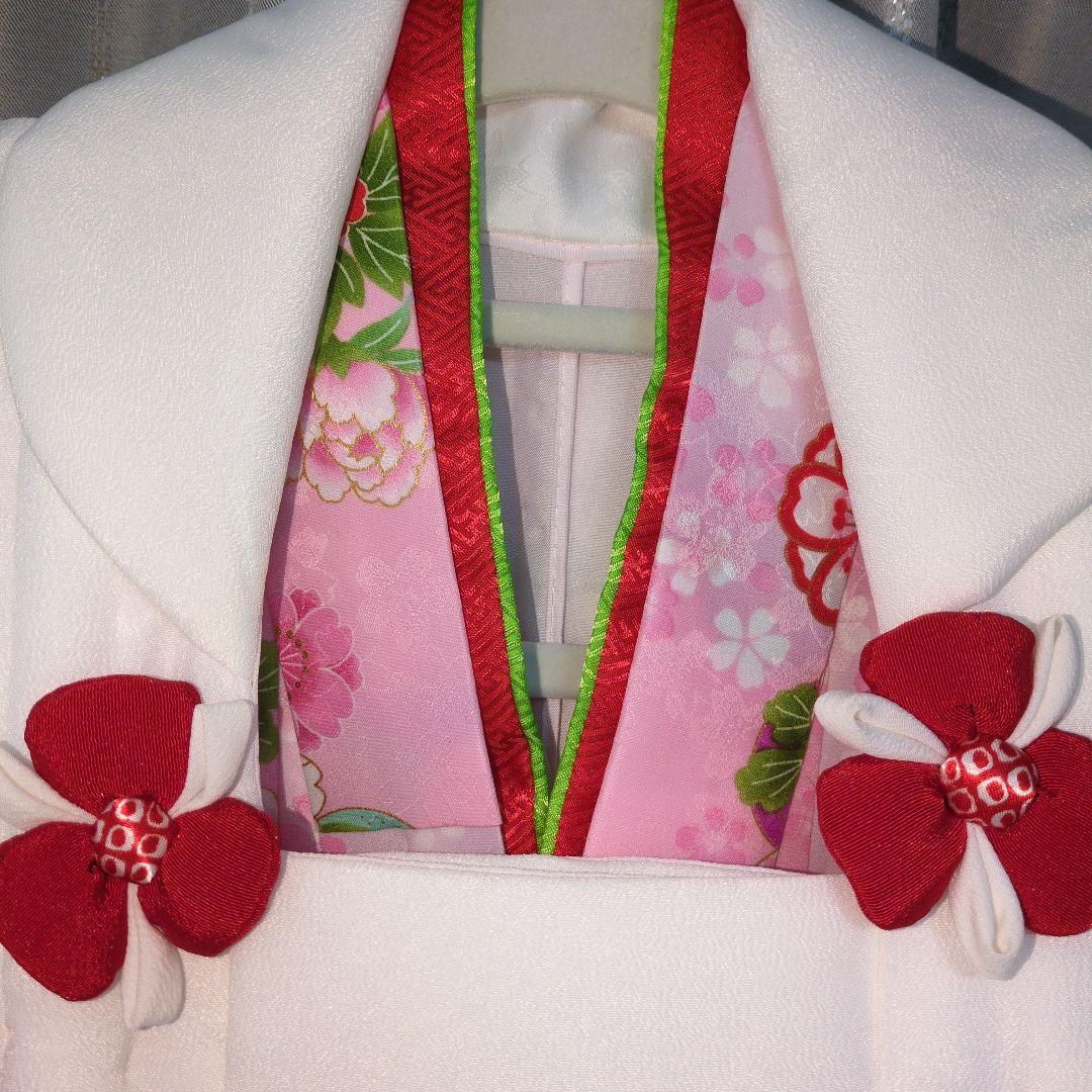 【極美品】草履込み　七五三 3歳用着物 花柄刺繍　ピンク