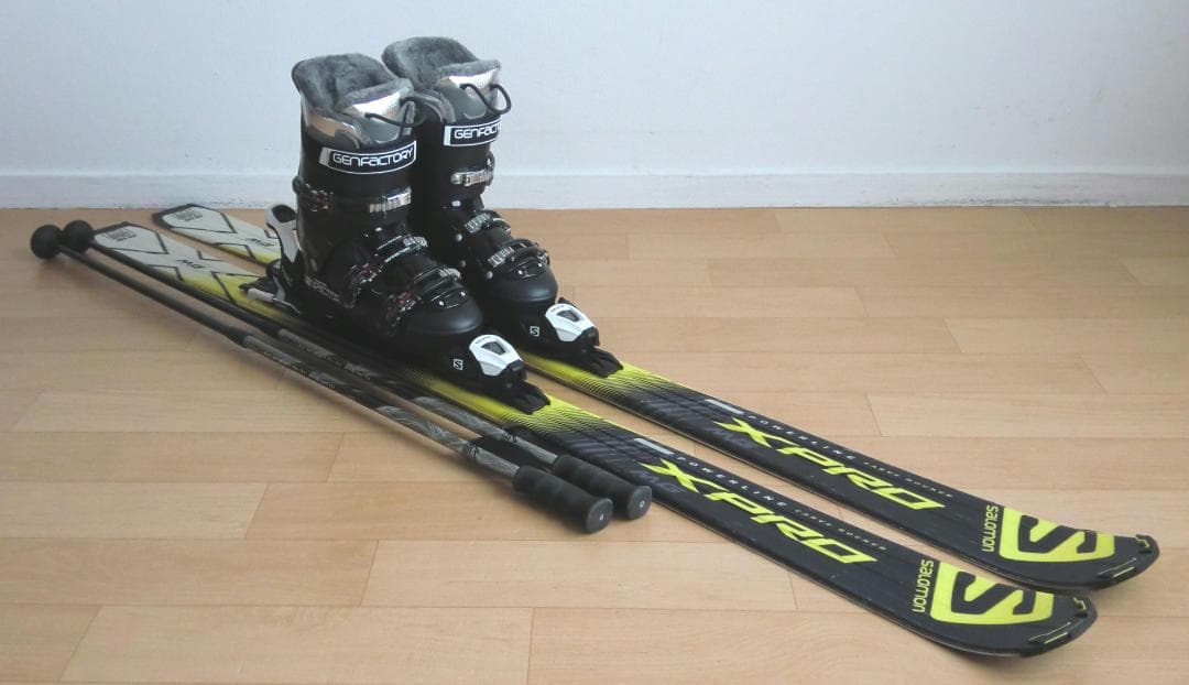 ■■送料無料■サロモン■メンズスキーセット■板165靴27-27.5■メンテ付■