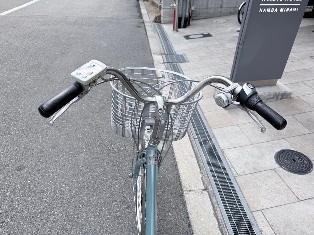 大阪府　パナソニック　水色 電動アシスト自転車 シティタイプ