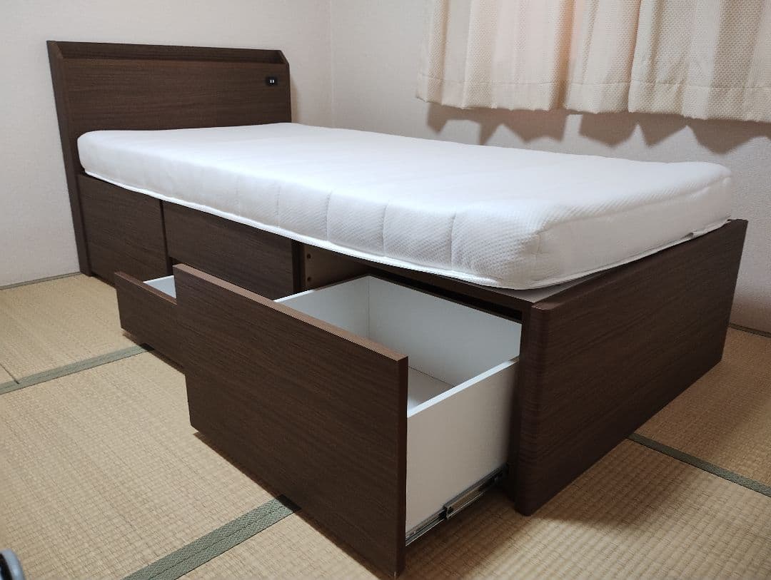 静岡県西部★指定地域内送料無料★お引取り値引き有★ニトリ/シングルチェストベッド