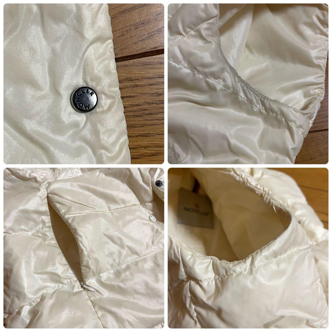 MONCLER モンクレール ダウン ベスト ワッペン ロゴ スナップ ホワイト