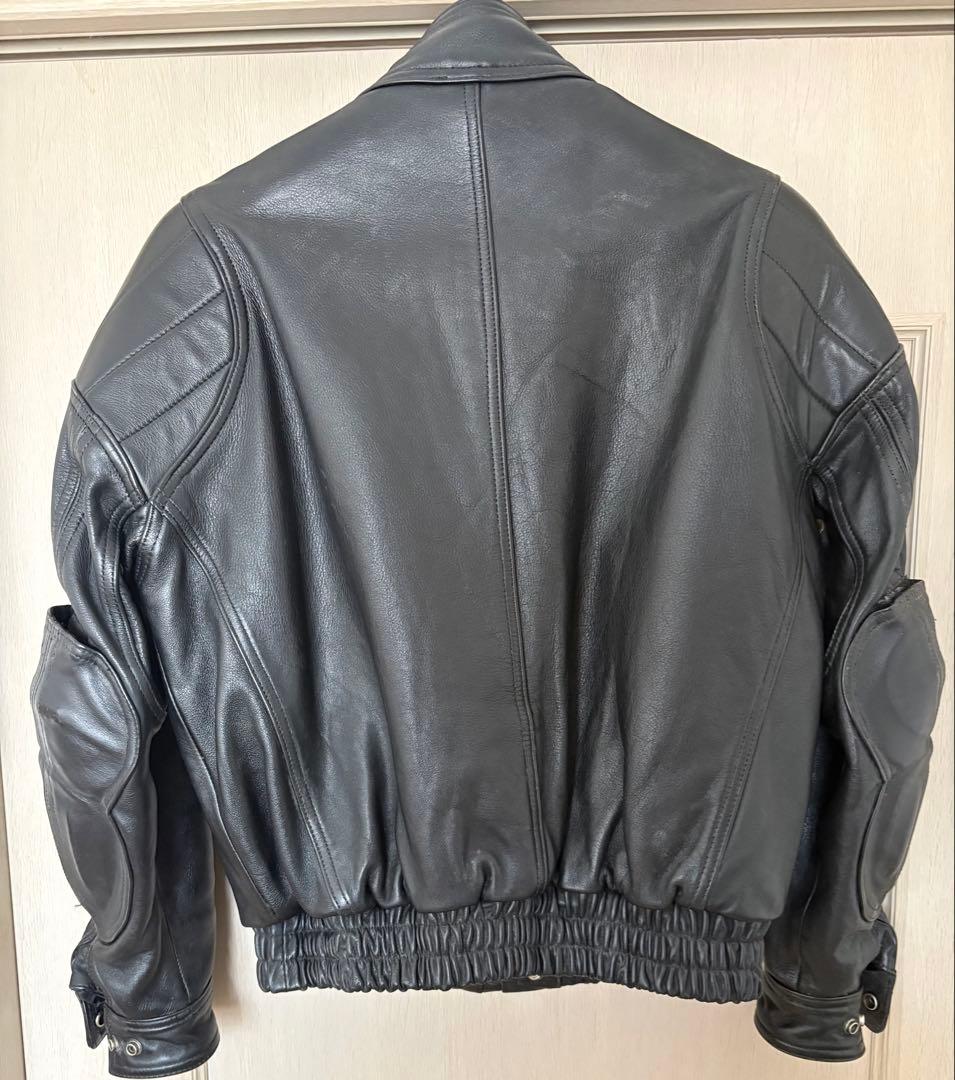 KADOYA ブラック レザーライダースジャケット