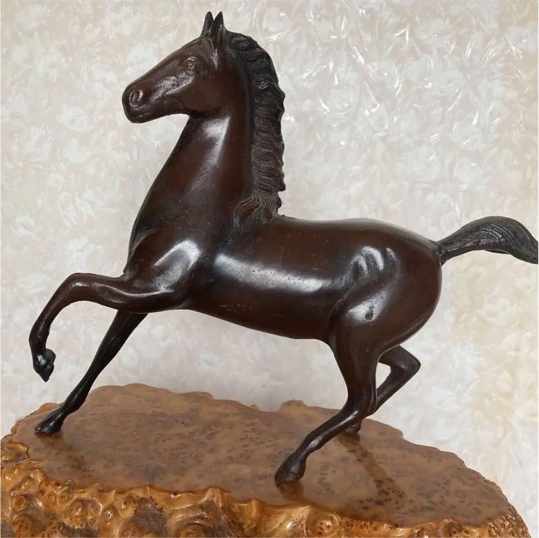 馬　跳ね馬　置物　ブロンズ？　鋳鉄？　舶来品　アンティーク　骨董品　珍品